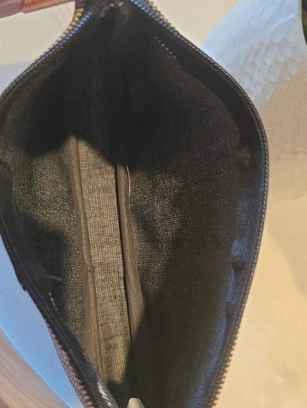 Lancome Gray and Black Cosmetic Pouch